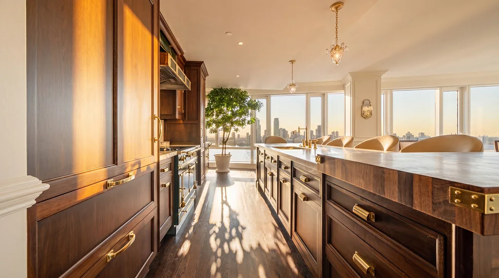 The Visionaire — sunlight across the kitchen counter